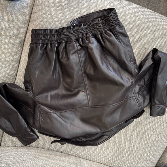 Aritzia Babaton Dark Brown Croft Leather Jacket - Picture 6 of 6